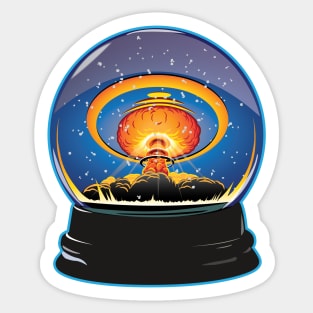 Atomic Snow Globe Sticker